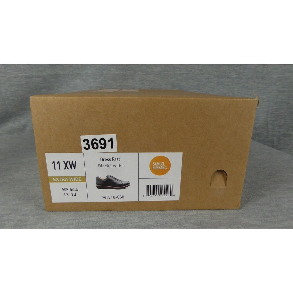 Samuel Hubbard Dress Fast Shoes Mens 11 XW Black Leather Oxfords Comfort Casual